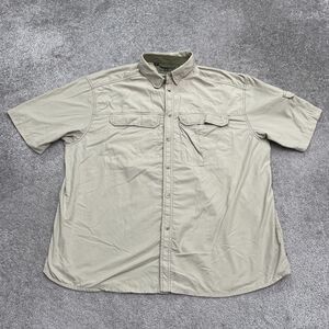 REI Men's Light Beige Casual Button Down Shirt